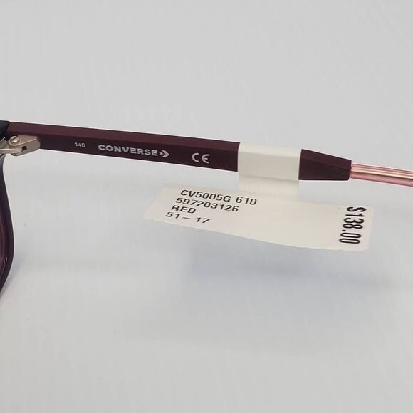 New Converse Women’s Eyeglasses CV5005 610 Burgundy/Pink 51-17-140 - Picture 3 of 6
